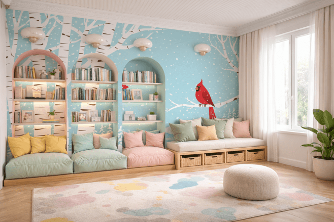 Crimson Winter Perch