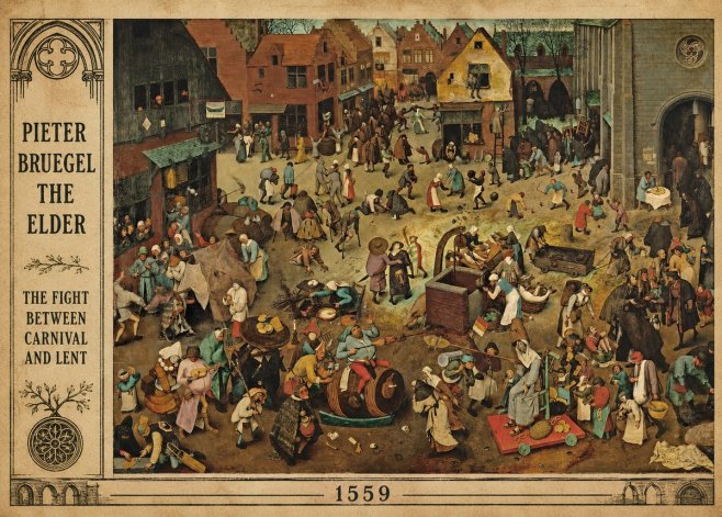 Pieter Bruegel The Fight Between Carnival and Lent I No2 - Affiche