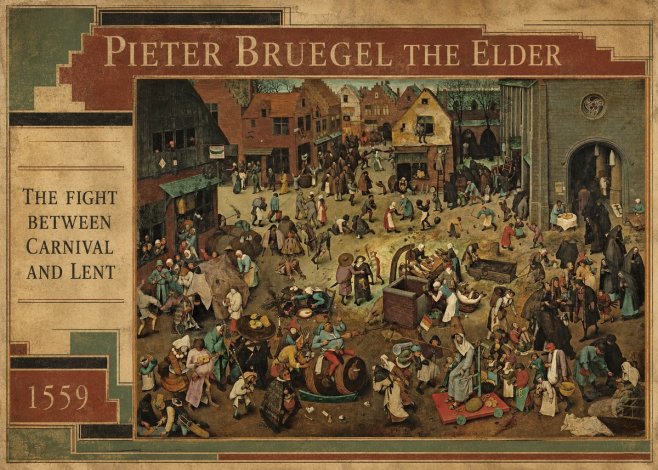 Pieter Bruegel The Fight Between Carnival and Lent I No5 - Affiche