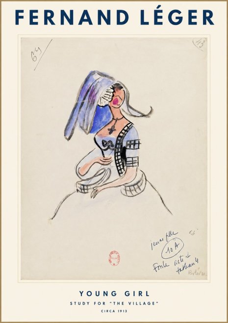 Fernand Léger Young Girl - Study for "the Village" No1 - Affiche