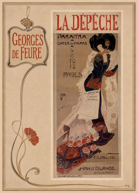 Georges de Feure La Dépêche I No2 - Affiche