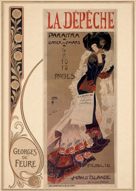 Georges de Feure La Dépêche I No6 - Affiche