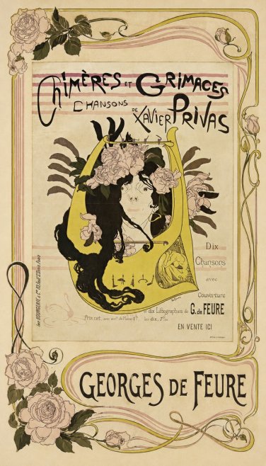 Georges de Feure Chimères Et Grimaces No2 - Affiche