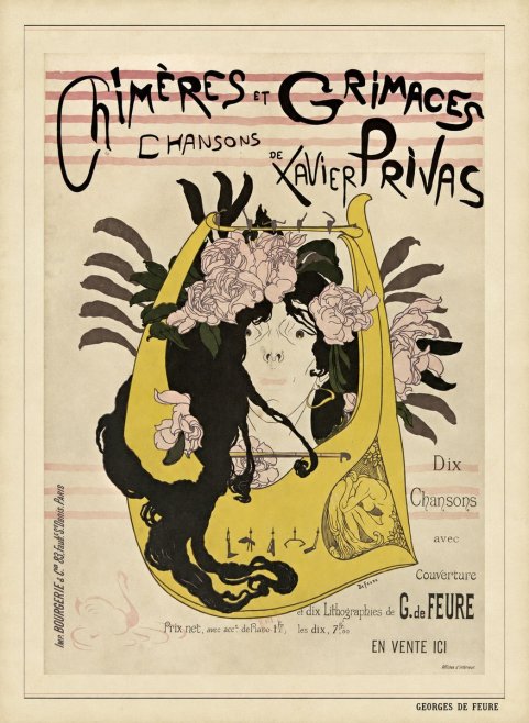 Georges de Feure Chimères Et Grimaces No5 - Affiche