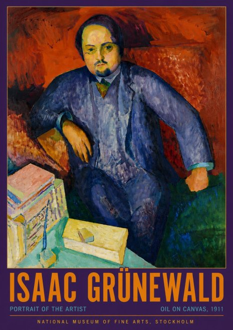 Isaac Grünewald Portrait of the Artist No4 - Affiche