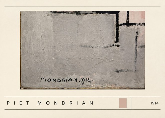 Piet Mondrian Composition 1914 No3 - Affiche