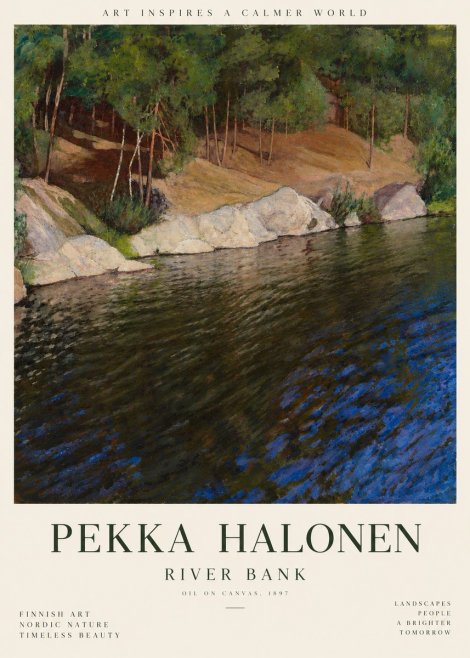 Pekka Halonen River Bank No3 - Affiche