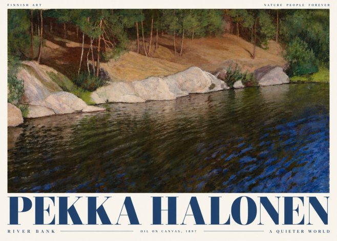 Pekka Halonen River Bank No5 - Affiche