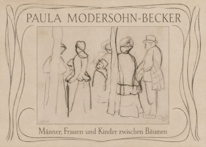 Paula Modersohn-Becker Männer, Frauen Und Kinder Zwischen Bäumen No3 - Affiche