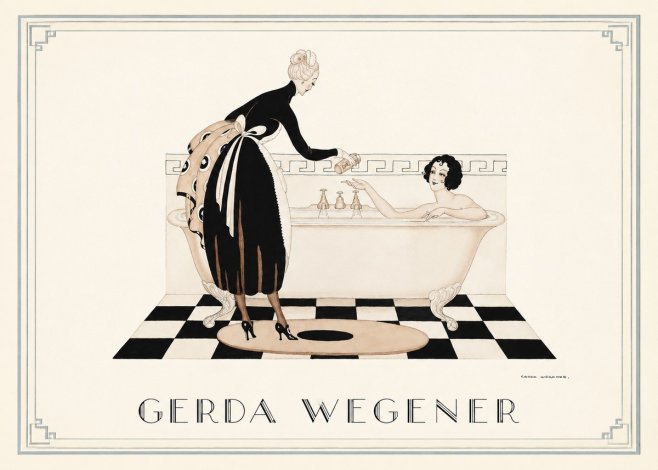 Gerda Wegener Woman in Bathtub No1 - Affiche