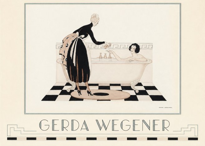 Gerda Wegener Woman in Bathtub No5 - Affiche