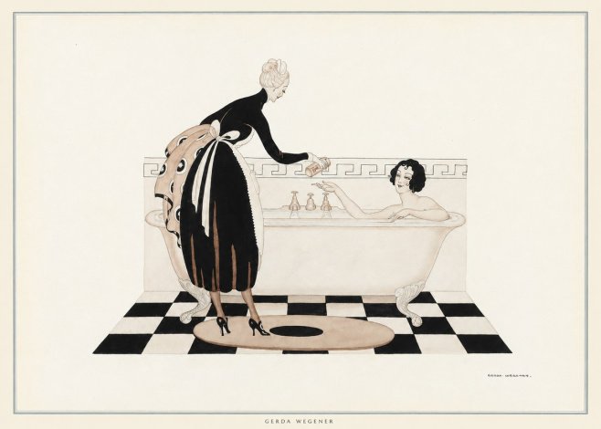Gerda Wegener Woman in Bathtub No6 - Affiche