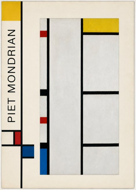Piet Mondrian Composition with Red, Yellow, and Blue No2 - Affiche