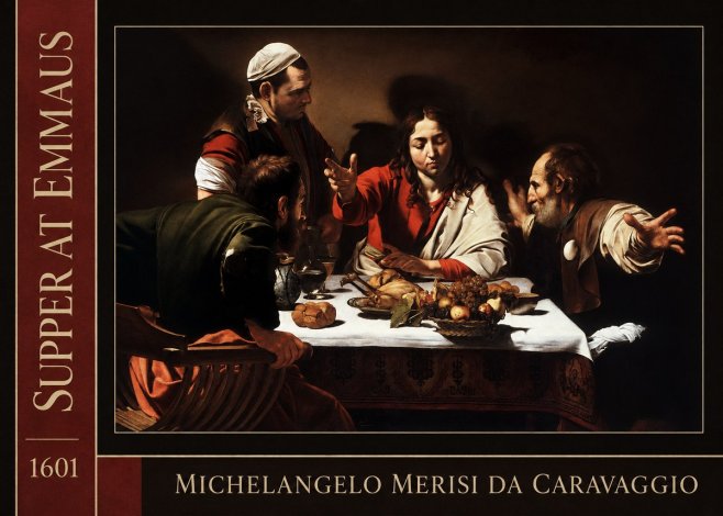 Michelangelo Merisi da Caravaggio Supper at Emmaus No2 - Affiche