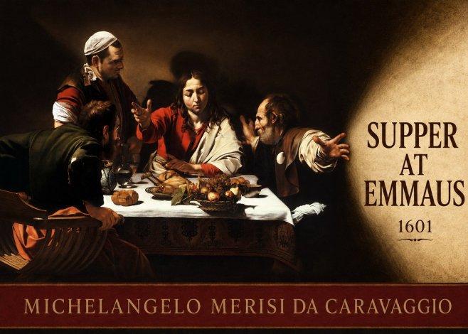 Michelangelo Merisi da Caravaggio Supper at Emmaus No4 - Affiche