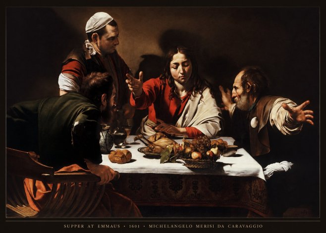 Michelangelo Merisi da Caravaggio Supper at Emmaus No5 - Affiche