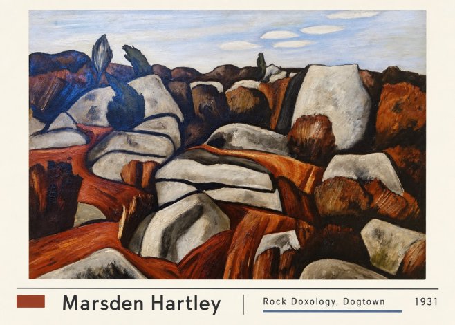 Marsden Hartley Rock Doxology, Dogtown No2 - Affiche