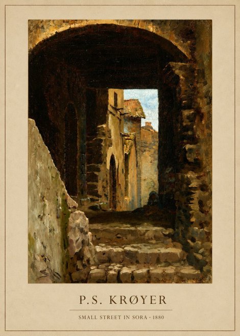 P.S. Krøyer Archway in an Italian Street No3 - Affiche