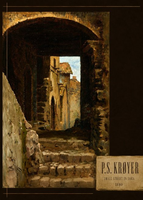 P.S. Krøyer Archway in an Italian Street No4 - Affiche