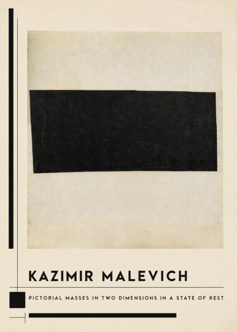 Kazimir Malevich Pictorial Masses in Two Dimensions in a State of Rest No1 - Affiche