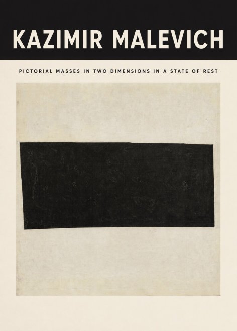 Kazimir Malevich Pictorial Masses in Two Dimensions in a State of Rest No3 - Affiche