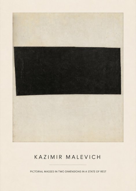 Kazimir Malevich Pictorial Masses in Two Dimensions in a State of Rest No4 - Affiche