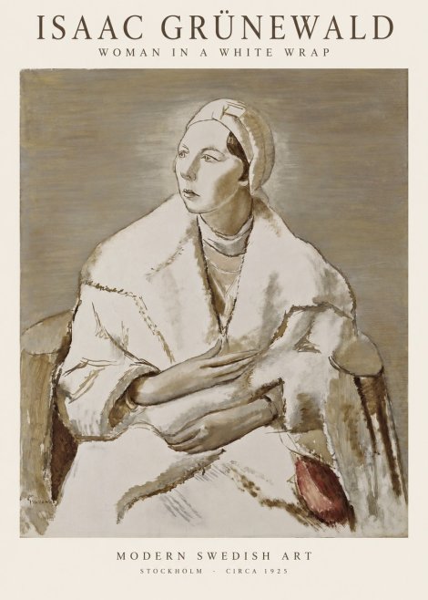 Isaac Grünewald Woman in a White Wrap No1 - Affiche