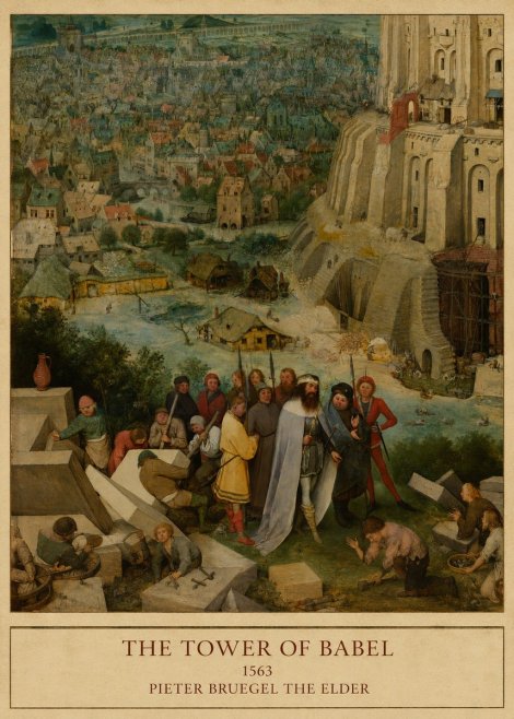 Pieter Bruegel The Tower of Babel I No4 - Affiche