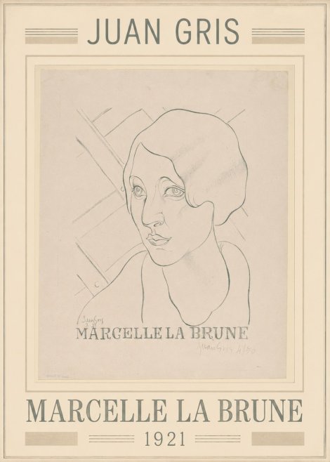 Juan Gris Marcelle La Brune I No1 - Affiche