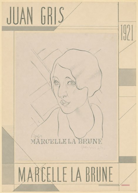 Juan Gris Marcelle La Brune I No5 - Affiche