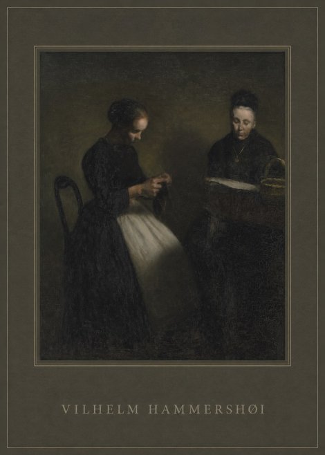 Vilhelm Hammershøi Two Women Knitting No4 - Affiche