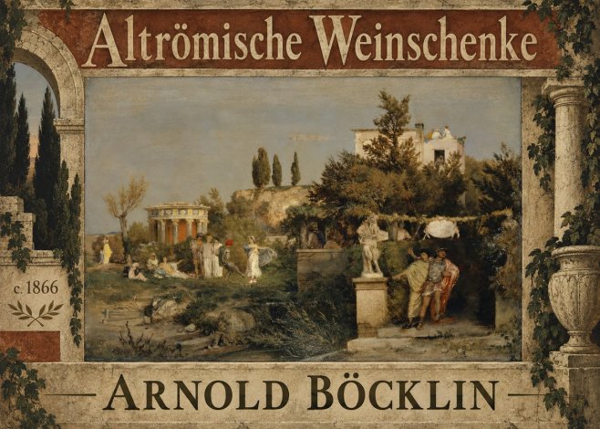 Arnold Böcklin Altrömische Weinschenke No5 - Affiche
