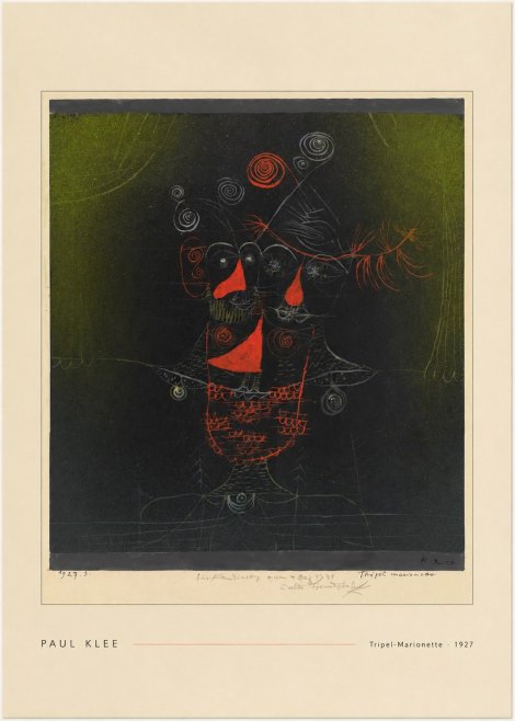 Paul Klee Tripel-marionette No3 - Affiche