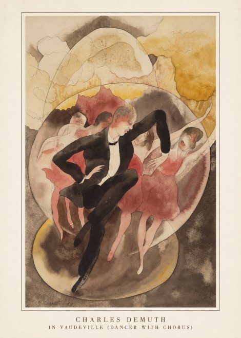 Charles Demuth In Vaudeville (Dancer with Chorus) No4 - Affiche