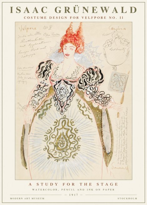 Isaac Grünewald Volpone No Ii No5 - Affiche