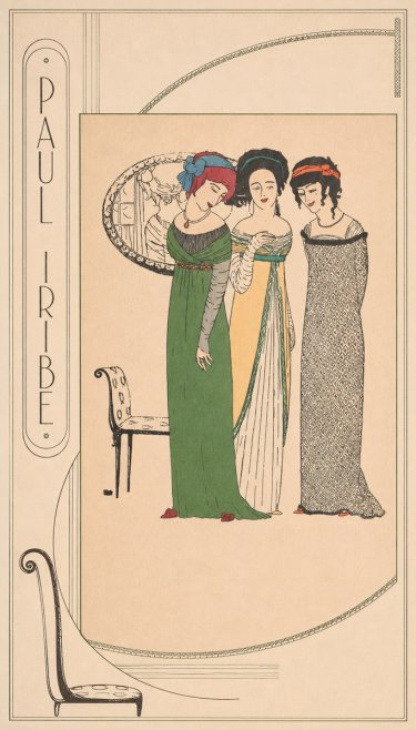 Paul Iribe Three Women in Fashion No2 - Affiche