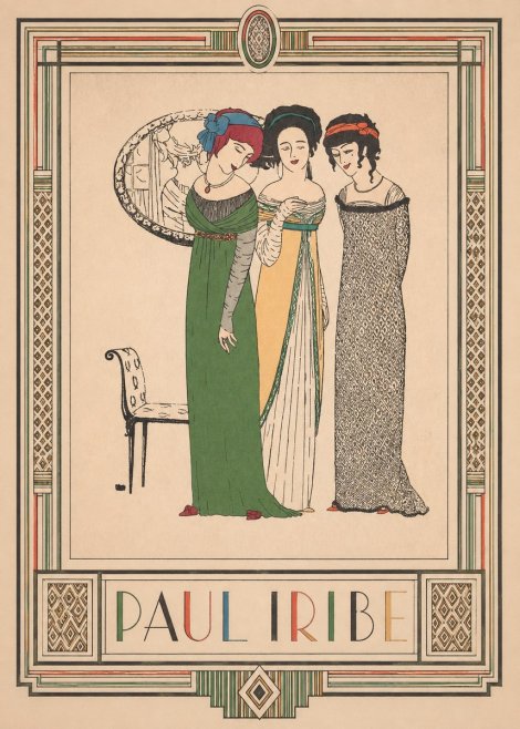 Paul Iribe Three Women in Fashion No3 - Affiche