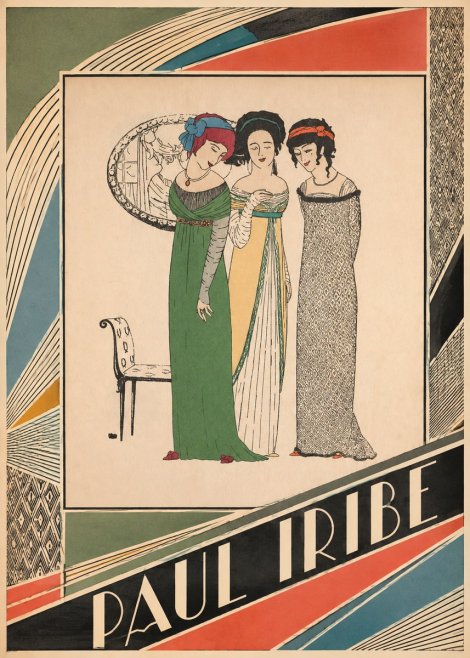 Paul Iribe Three Women in Fashion No5 - Affiche