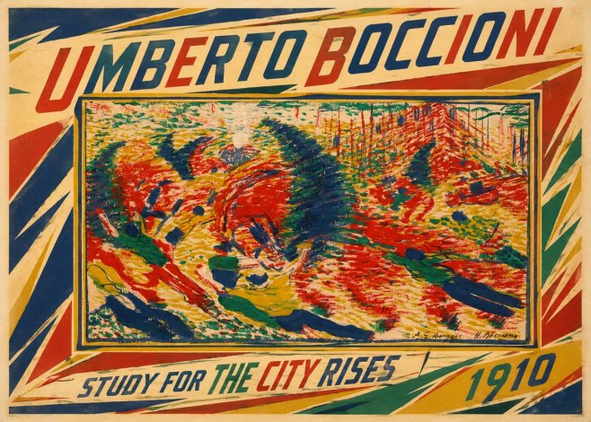 Umberto Boccioni Study for the City Rises No1 - Affiche