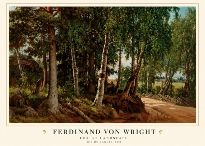 Ferdinand von Wright Forest Landscape No1 - Affiche