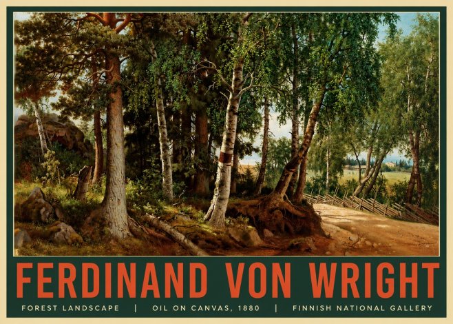 Ferdinand von Wright Forest Landscape No2 - Affiche