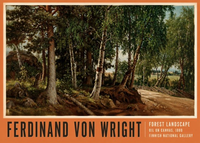 Ferdinand von Wright Forest Landscape No3 - Affiche