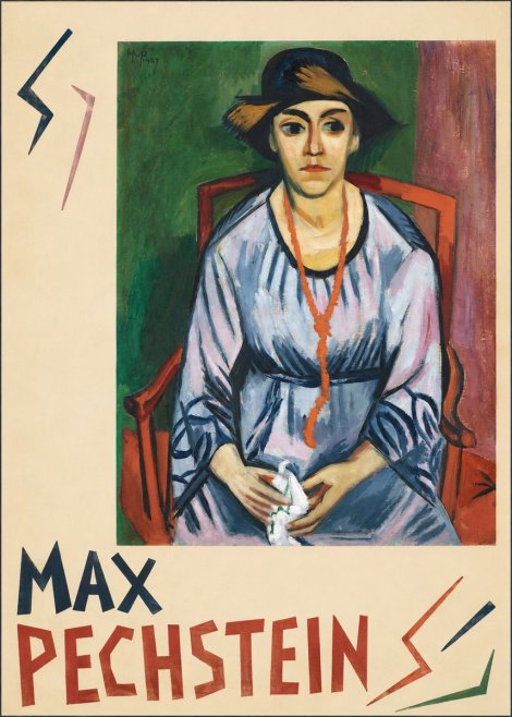 Max Pechstein Seated Woman with Hat No4 - Affiche