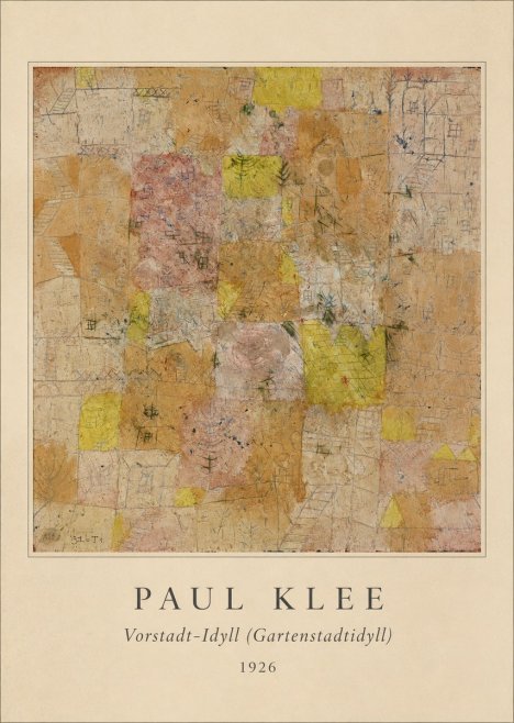 Paul Klee Vorstadt-idyll (Gartenstadtidyll) No3 - Affiche