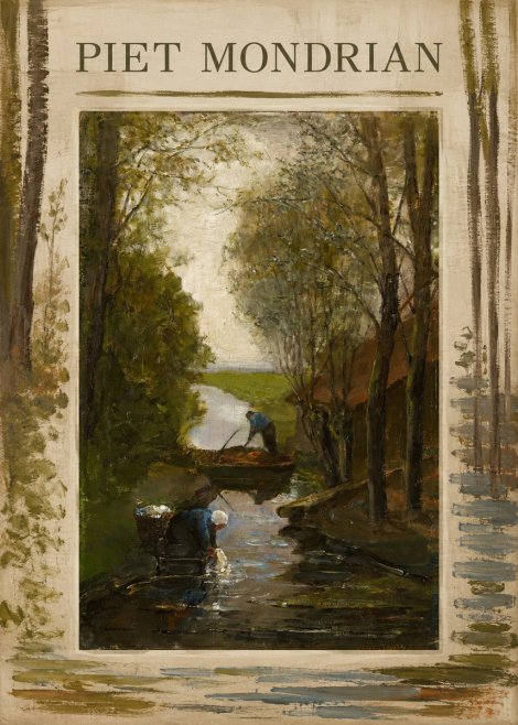 Piet Mondrian Washday on the Canal No2 - Affiche