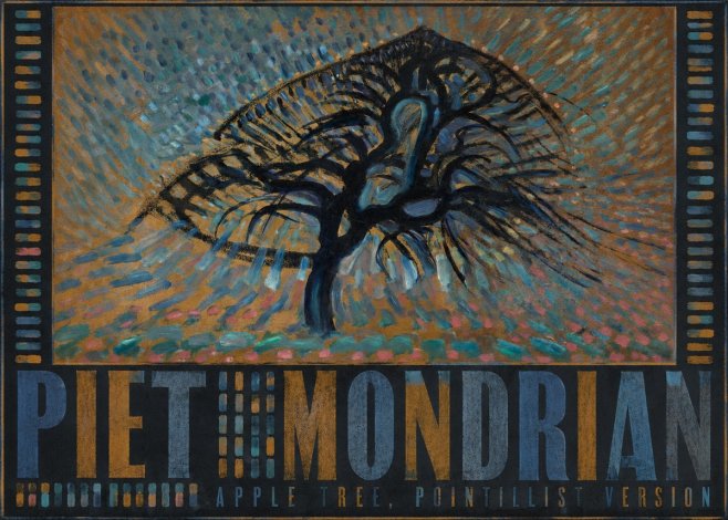 Piet Mondrian Apple Tree, Pointillist Version No5 - Affiche