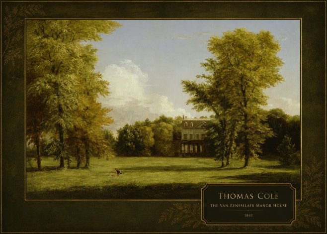 Thomas Cole The Van Rensselaer Manor House - 1841 No4 - Affiche
