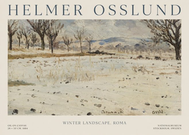 Helmer Osslund Winter Landscape. Roma No1 - Affiche