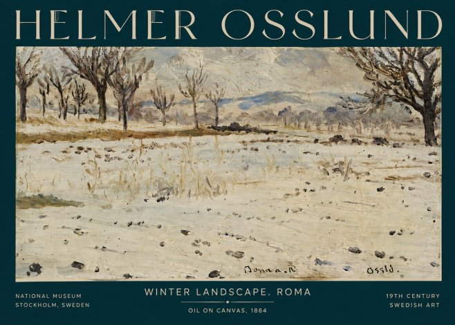 Helmer Osslund Winter Landscape. Roma No3 - Affiche