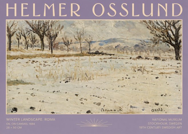 Helmer Osslund Winter Landscape. Roma No5 - Affiche